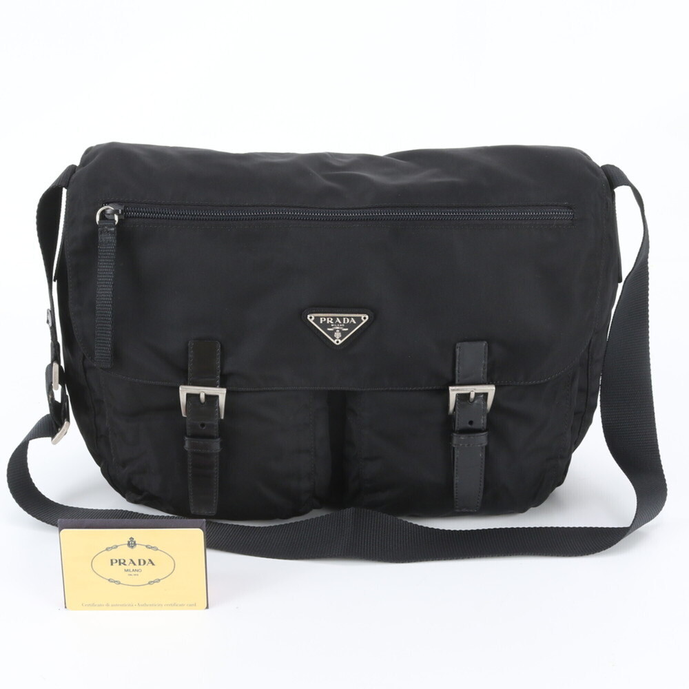 Prada Tessuto Nylon Shoulder Bag/Messenger Bag (B1738X) with Guarantee Card -...
